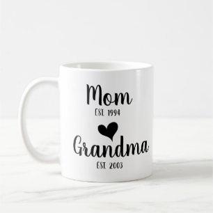 Personlig Mamma, farmor, första gången farmor Kaffemugg