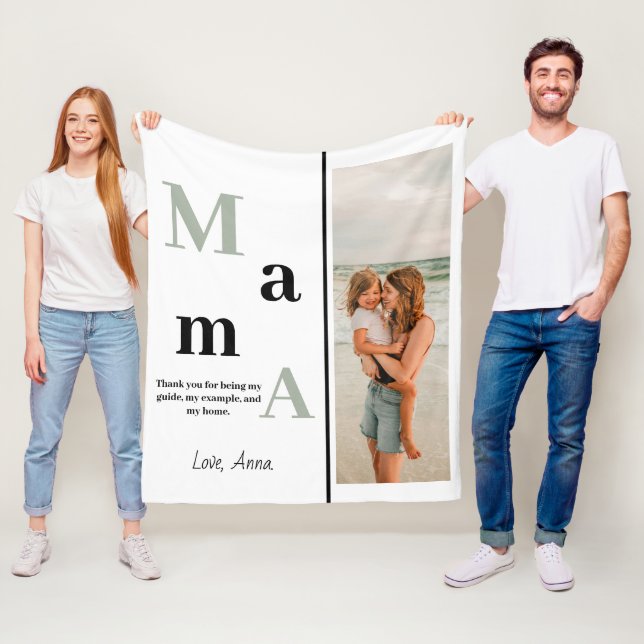 Personlig Mamma Fleece Blanket (På plats)