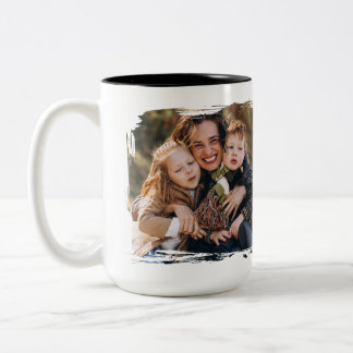 Personlig MAMMA Fotomugg Bästa mamma någonsin! Två-Tonad Mugg