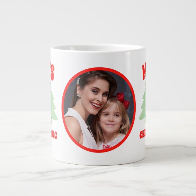 Personlig Mamma Fotto jul Mugg Jumbo Mugg (Framsidan)