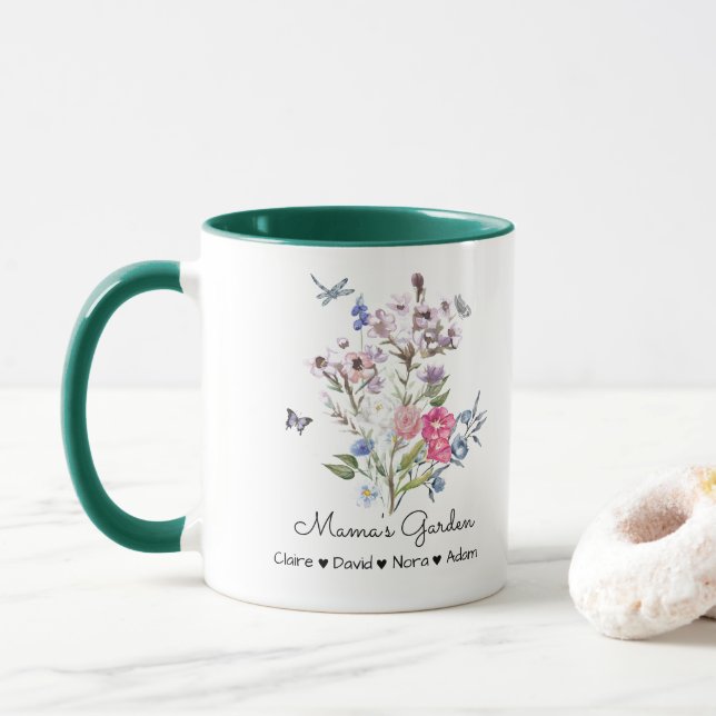 Personlig Mamma Garden Mugg (Med munk)