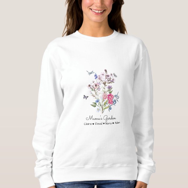Personlig Mamma Garden T Shirt (Framsida)