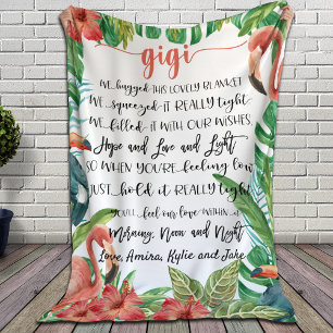 Personlig Mamma Gift for Gigi for Grandparent Fleecefilt