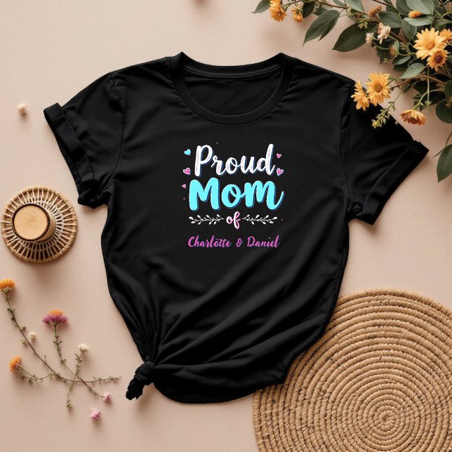 Personlig Mamma Gift | stolt Mamma av eget namn T Shirt (Skapare uppladdad)
