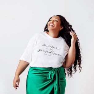 Personlig Mamma/Grandma Cute Calligraphy Shirt T