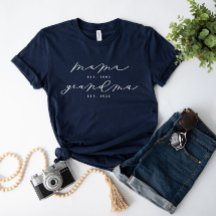 Personlig Mamma/Grandma Cute Calligraphy Shirt