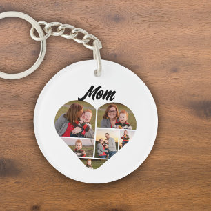 Personlig Mamma Heart Shape Photo Collage