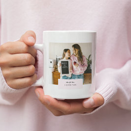 Personlig Mamma I Kärlek You Photo Rosa Kaffemugg