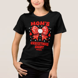 Personlig Mamma julafton Red Bow Shirt T
