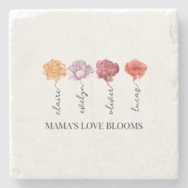 Personlig Mamma Kärlek Blooms Stenunderlägg
