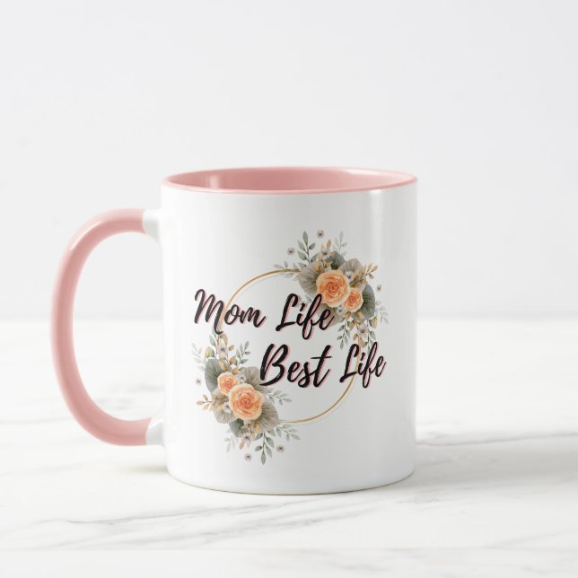Personlig Mamma Life Best Life Life Life Life Mugg (Vänster)