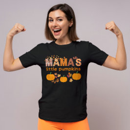 Personlig Mamma Little Pumpkins Cute Fall Mamma T Shirt