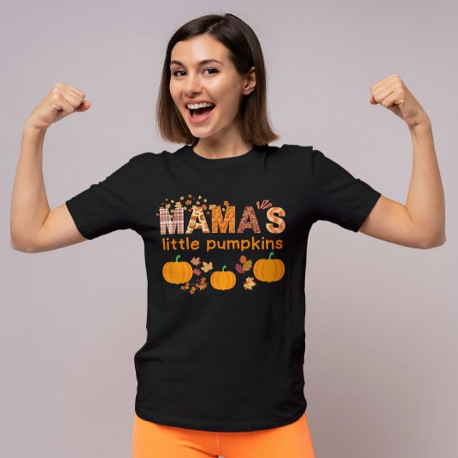 Personlig Mamma Little Pumpkins Cute Fall Mamma T Shirt (Skapare uppladdad)