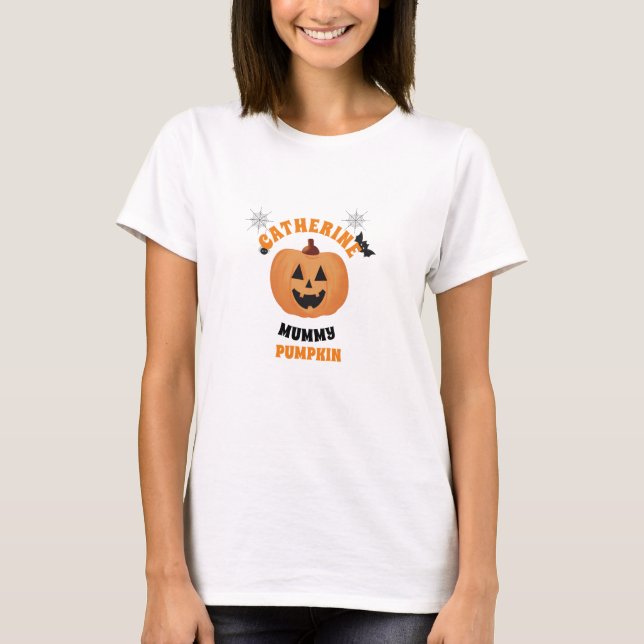 Personlig Mamma & Me Halloween T-Shirt (Framsida)