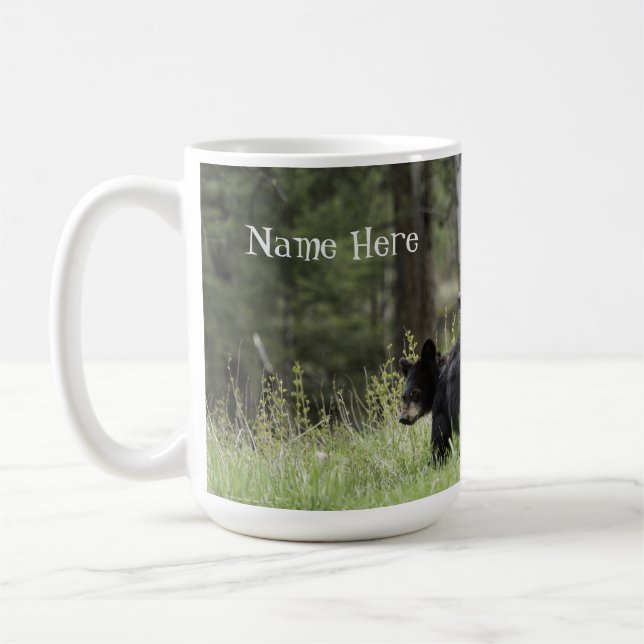 Personlig Mamma och Unge Björn Kaffe Mugg Kop (Vänster)