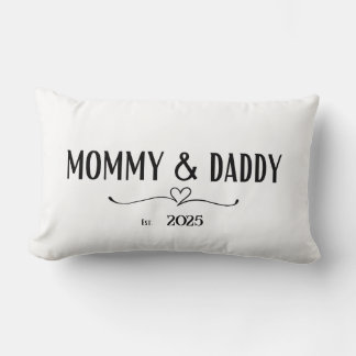 Personlig Mamma & pappa Est. År Pillow Lumbarkudde