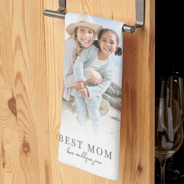 Personlig Mamma Photo Mor Kökshandduk (Personalized Mom Photo Mother kitchen towel )