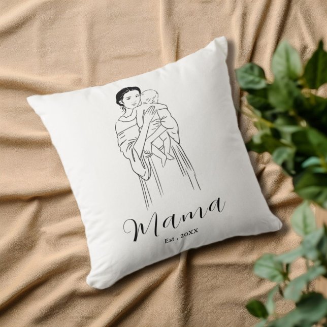 Personlig MAMMA Pillow med Mor och barn Kudde (Skapare uppladdad)