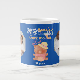 Personlig Mamma & Sötaste dotterfoto Namn Jumbo Mugg