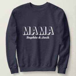 Personlig Mamma Sweatshirt med Kid Namn T Shirt