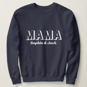 Personlig Mamma Sweatshirt med Kid Namn T Shirt