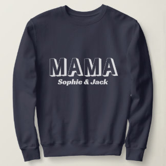Personlig Mamma Sweatshirt med Kid Namn T Shirt
