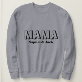 Personlig Mamma Sweatshirt med Kid Namn T Shirt