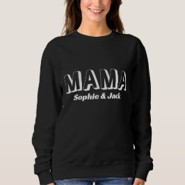 Personlig Mamma Sweatshirt med Kid Namn T Shirt