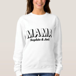 Personlig Mamma Sweatshirt med Kid Namn T Shirt