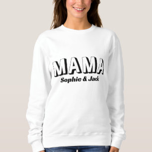 Personlig Mamma Sweatshirt med Kid Namn T Shirt