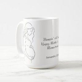Personlig Mamma till BE | Gravid Silhouette - Kaffemugg