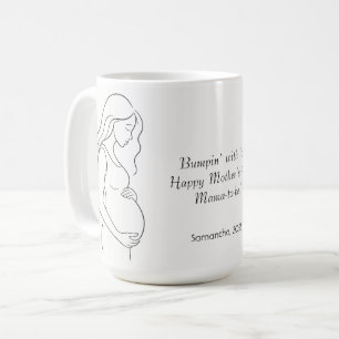 Personlig Mamma till BE Gravid Silhouette - Kaffemugg