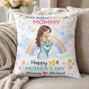 Personlig mammagåva från Baby Rainbow Design Kudde