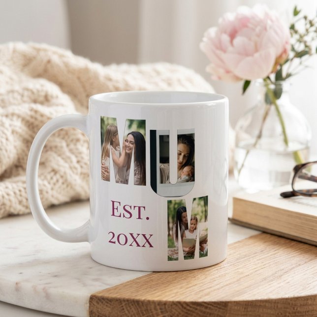 Personlig mammaminnesvägg födelsedagspresent till  kaffemugg (Skapare uppladdad)
