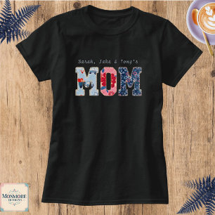 Personlig Mammas Falsk Lappteknik T Shirt