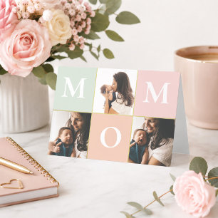 Personlig mammas fotokort födelsedag mors dag kort