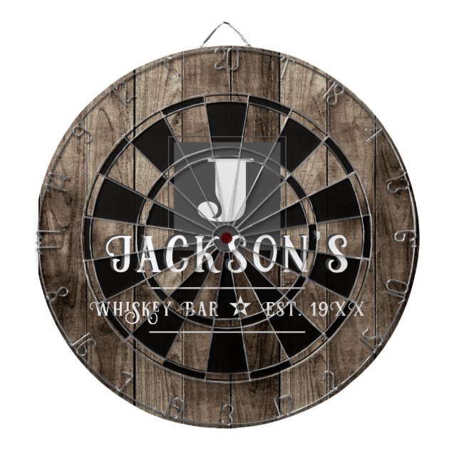 Personlig Man Cave Anpassad Bar Namn Darttavla (Framsidan)