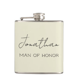 Personlig Man of Honor i Cream  Fickplunta