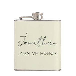 Personlig Man of Honor i Cream  Fickplunta