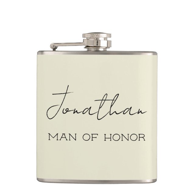 Personlig Man of Honor i Cream  Fickplunta (Framsidan)