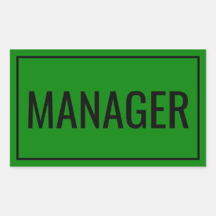 Personlig Manager-fästen för arbetsartiklar Rektangulärt Klistermärke