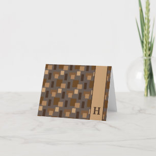Personlig Manar Stationery Geometric Monogram Tack Kort