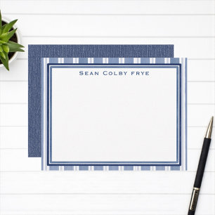 Personlig Manar's Blue Anpassningsbar Stationery Anteckningskort