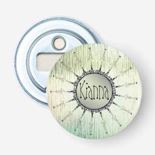 Personlig Mandala om rostfritt glas Flasköppnare
