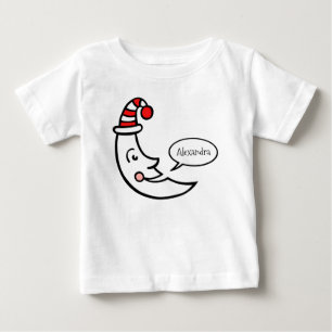 Personlig Måne Ansikte och Stars Baby T Shirt