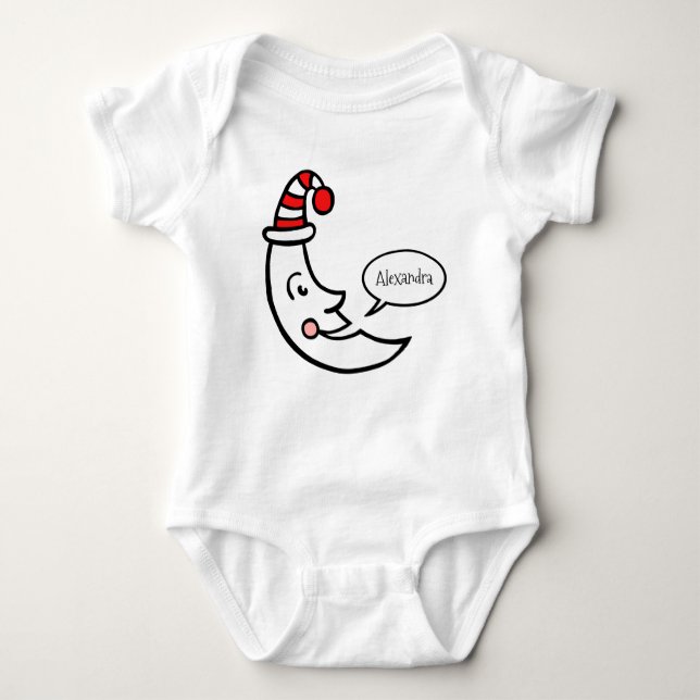 Personlig Måne Ansikte och stjärnor T Shirt (Framsida)