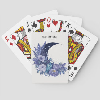 Personlig Måne Watercolor Celestial Lila Casinokort