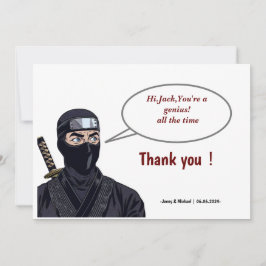 Personlig Manga Tecknad Ninja - tackkort Tack Kort