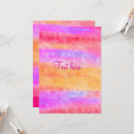 Personlig mångfärgad vattenfärg-inbjudan inbjudningar