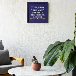 Personlig mannen myten fiskeledningen fototryck